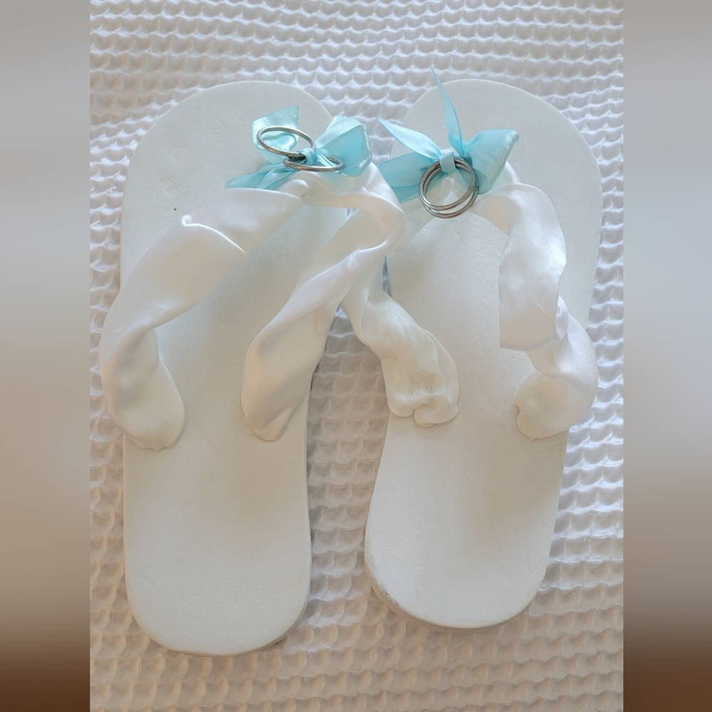 WEDDING! JUST MARRIED flip flops